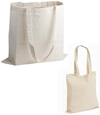 10 x Premium Plain Natural Cotton Shopper Shopping Tote Bags Eco Friendl. Ideal for Printing and Decorating
