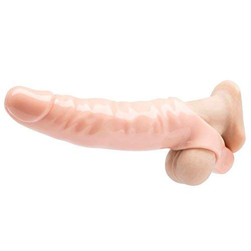 Dulexo Gaine Prolongateur à Gros Gland - Etui Penien,Kondom Extendeur Pénis et Gaine avec Cock Ring,Sex