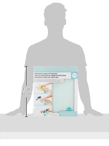 We R Memory Keepers Glass Cutting Mat, White, Sturdy Craft Work Surface, Easy Cleanup, Measuring, Draw Straight Lines, Good for Polymer Clay, Ink, Paint, Card Making, Paper Cutting, and More