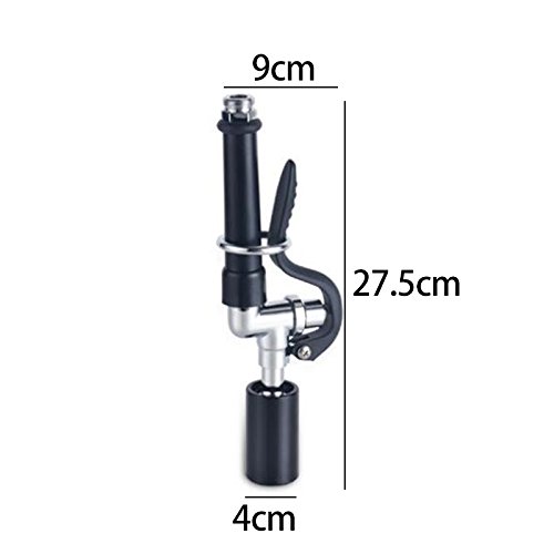 Pre-Rinse Commercial Faucet Pull-Out Kitchen Hand Shower Head Dishwasher Pre-Rinse Floor Washer High Pressure Water Tap Nozzle Black - Thumbnail 3