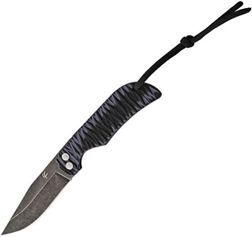 Fred Perrin FRDPBG10G Folding Neck Knife 2.75" Blade 3.87" Folder Grey Folder