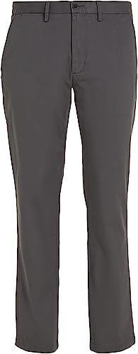 Core Denton 1985 Pima Cotton Chino Calças Masculinas, Cinzento (Freixo Escuro), 33W/30L