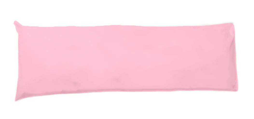 British Home Bedding Bolster Pillow Case Long Body Orthopaedic Support Maternity Pregnancy Pillow Case (King 5ft 19"X 60", Pink)