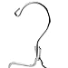 HANGERWORLD Chrome Metal Accessory Hanger for Belts, Ties and Jewellery with 10 Individual Hooks