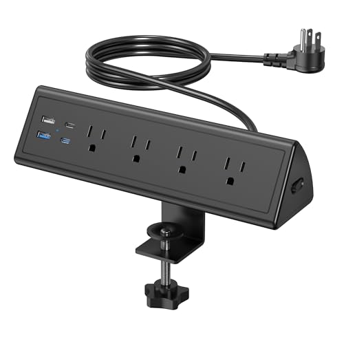 Jgstkcity Power Strip with 2 USB-C and 2 USB-A
