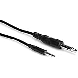 Hosa CMS-110 3.5 mm TRS to 1/4 inch TRS Stereo Interconnect Cable, 10 feet