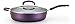 T-fal B13182 Color Luxe Hard Titanium Nonstick Thermo-Spot Dishwasher Safe PFOA Free Saute Pan Jumbo Cooker Cookware, 5-Quart, Purple