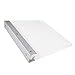 JAM Paper Heavy Duty Acrylic 1 inch Binder with Aluminum Spine - Clear 3 Ring Binder - Sold Individually