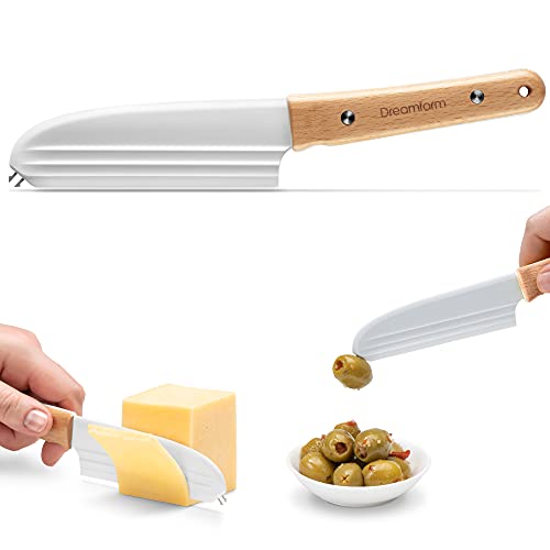 Dreamfarm Knibble NonStick Cheese Knife with Stainless Steel Forks