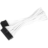 Silverstone Tek Sleeved Extension Power Supply Cable with 1 x Motherboard 24-Pin Connector (PP07-MBW)