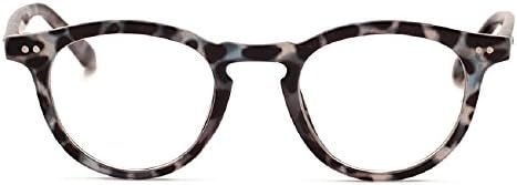 Caixia Women's 836 Plastic Frame Studded Floral Round Eyeglasses Small Size