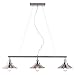 Andante 3 Light Kitchen Island Light Fixture, Brushed Nickel, Linea di Liara LL-P347-BN
