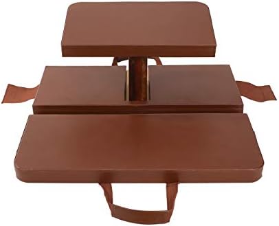 keinode Meditation Benches Stool Height Adjustable Folding Medition Stool Bench Portable Wooden Meditation Seat Inner Worlds 1st Level Kneeling 2nd Level Sitting Relax Comfortable 60x58x26cm