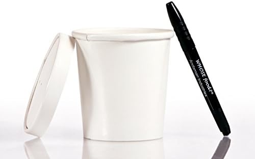 Solo 32oz Take Out Cup & Lid (25ct) – Durable for Soup, Ice Cream, Frozen Yogurt, and to-Go Lunches - Bundled with WhoseFood? Pen - Hot/Cold Paper Food Container for Storage and Freezer