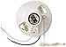 Leviton 9726-C2 One-Piece Glazed Porcelain Outlet Box Mount Incandescent Lampholder, Pull Chain, Top Wired, White primary