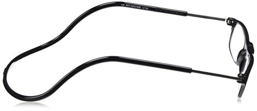 CliC Long Adjustable Front Connect Ready Reader, Black Long, 2.50 Strength