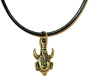 CuteEdison Double Sided Mask Amulet Pendant Necklace Costume Jewellery Unisex