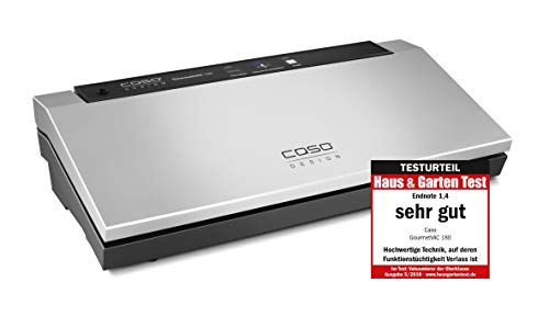 CASO GourmetVAC 180 - Vakuumierer - doppelte Schweißnaht - Kolbenpumpe (9L/min) und kraftvoller Motor…