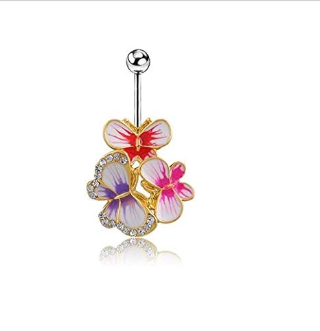 Amazon.com: Charming Body Piercing Jewelry Steel Umbilical ...