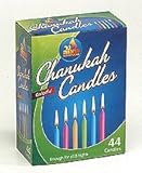Ner Mitzvah Chanukah Candles Colorful - 44 Ct, 2 Pack