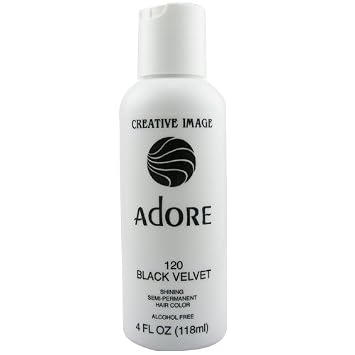 Adore Semi Permanent Hair Color 120 Black Velvet 4 Oz By Adore