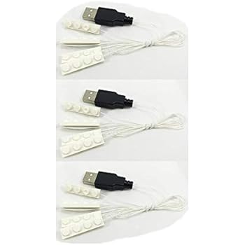 3 Pack - LED Four in One Down Lights 1x4 USB Powered Brick (White LED) Compatible with Major Brands