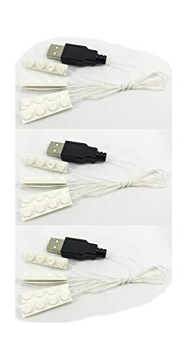 3 Pack - LED Four in One Down Lights 1x4 USB Powered Brick (White LED) Compatible with Major Brands