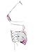 LittleLittleSky Womens Sexy Strappy Floral Print Retro High Waist Swimwear Swimsuit Two Piece Bikini Bathing Suit ((US 4-6)S, Floral Print)