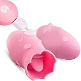 Double Head 10 Speed Quiet Sucking Waterproof USB Recharging Dual Motor Pleasure Búllet Vibrating Vǐbrǎtǒr Best Rated for Travel Gift Handheld & Sports Recovery Vibartion Pink-FFM43