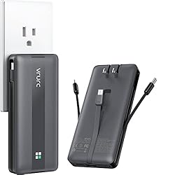 VRURC Portable Charger with Built-in Cables & AC