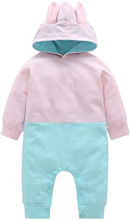 Littay Newborn Infant Baby Boy Girl Cartoon 3D Ear Hooded Romper Jumpsuit Clothes