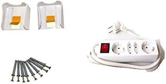 Mesa de centro de regleta de enchufes 4 compartimentos de 1,4 M con