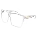 XL Super Oversized Clear Frame Lens Glasses Flat Top Square Eyeglasses