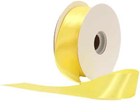Offray Single Face Satin Craft 7/8-Inch by 100-Yard Ribbon Spool, Lemon