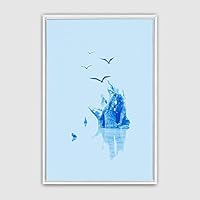 Framed Canvas Wall Art Minimalistic Painting Canvas Prints Home Artwork Decoration for Living Room,Bedroom - 16x24 inches