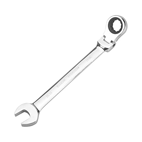 通用 FLZOSPER 15/16 inch SAE Flex-Head Geared Ratchet Wrench,Box End Head 72-Tooth Ratcheting Combination Wrench Spanner