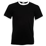 Fruit Of The Loom Mens Ringer Short Sleeve T-Shirt