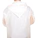 Alotpower Rain Poncho with Hood and Sleeves for Trip White