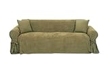 Classic Slipcovers Heavy Microsuede Sofa Slipcover, Sage