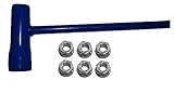 Forester Fine Tipped Chain Saw Wrench (Scrench) 13mm By 19mm Plus 6 Flanged Bar Nuts Replaces Husqvarna 7 Piece Bundle