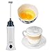 KUWAN Electric Milk Frother Rechargeable Handheld Wand Coffee Mixer for Latte Hot Milk Eggbeater with Charging Cable
