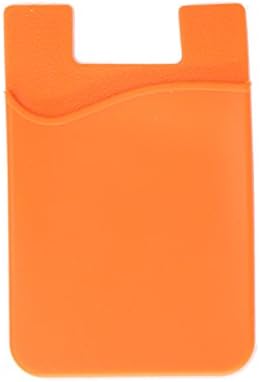Card Holder for Back of Phone - iHolder Cell Phone Card Holder, Stick on Wallet, Card Holder for iPhone 6/6s 7/7s 5/5s SE, note4/5/6/7/8 (Orange)