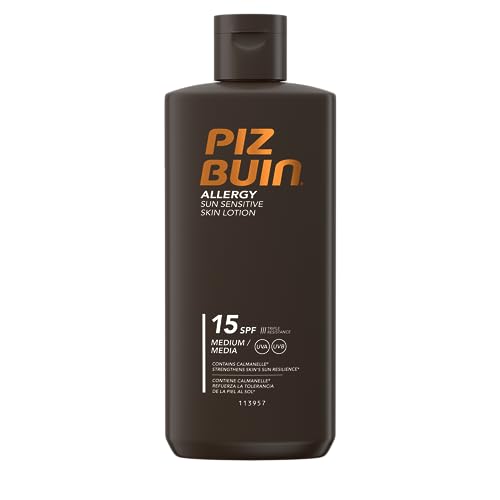 Piz Buin Allergy Lotion, Advanced Grape/Uvb Protection Sun-Sensitive Skin, Unisex, 200 ml