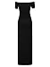 Women's Off Shoulder Short Sleeve Ruched Side Slit Bodycon Maternity Maxi Dress Black