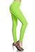 SXL128-NeonGreen Basic Solid Leggings, Plus Size