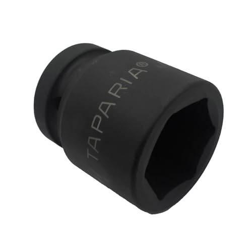 TAPARIA Impact Socket IMD 41, 1" (25.4mm) Square drive size, Chrome-Molybdenum Steel for durability and long life, 6 Point or HEX Impact Socket for Automobile, Industrial, Construction, Professional 1