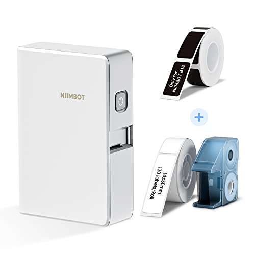 NIIMBOT B18 Label Printer, Portable Label Maker with Black Ribbon