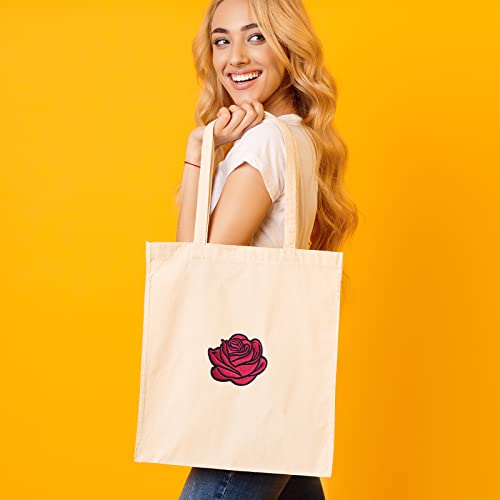 GYGYL 5pcs Rose Embroidered Patches, DIY Sew Applique Repair Patch, Sew On/Iron On Patch for Jackets, Jeans, Pants,Backpacks, Clothes(Red)