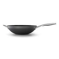 Calphalon Premier Hard-Anodized Nonstick Cookware 13-Inch Flat Bottom Wok, Black Calphalon Premier Hard-Anodized Nonstick Cookware 13-Inch Flat Bottom Wok, Black