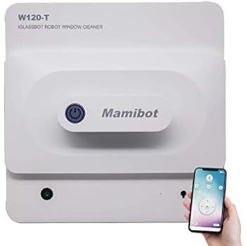 Mamibot W120-T Window Robot Vacuum Glass Cleaning Robot Cleaner Automatic Robot with 3000Pa Powerful Suction Robotic Washer with Remote Control&Smartphone APP
